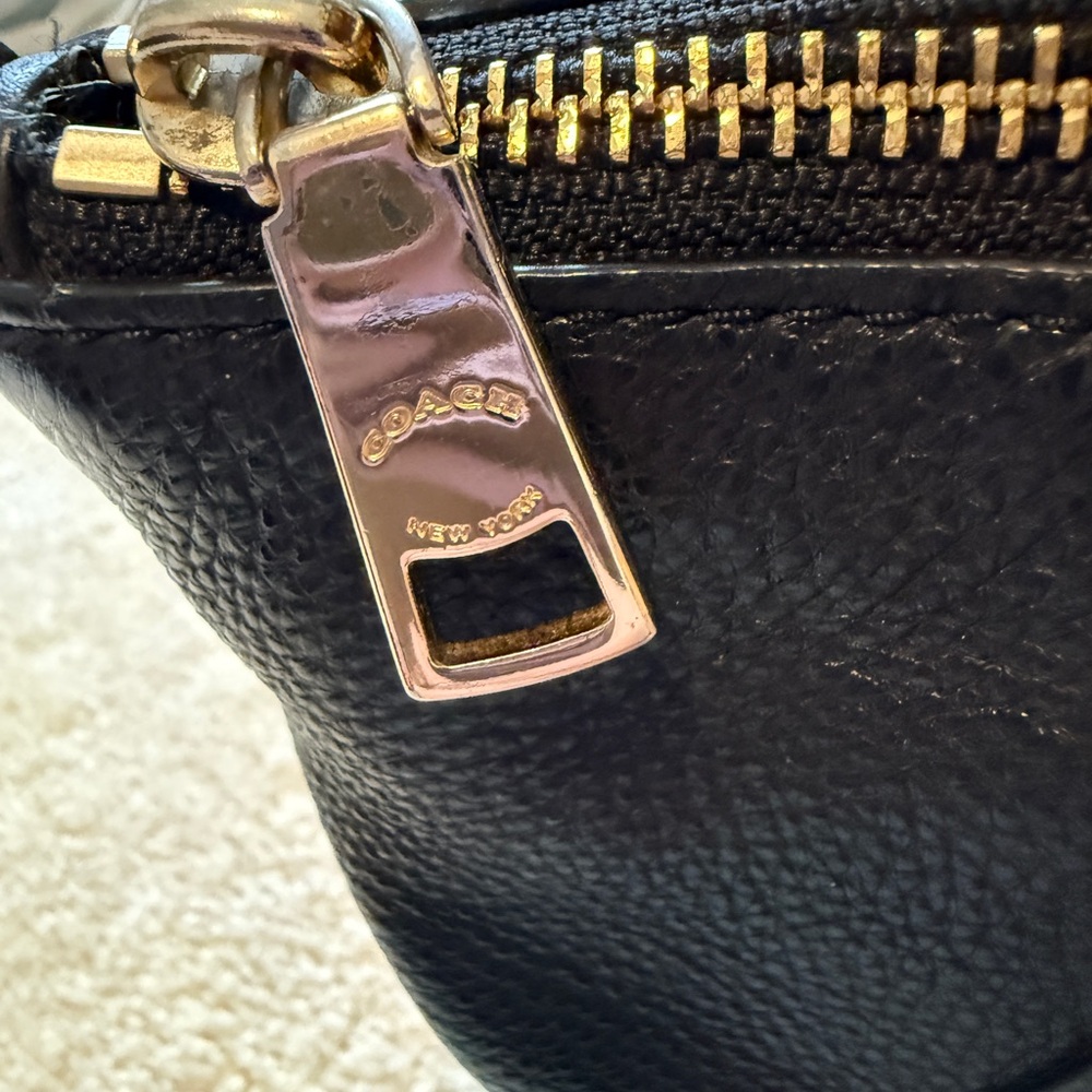 Coach Kelsey Satchel Black Pebble Leather Small Crossbody Top Handle Bag - Picture 8 of 10